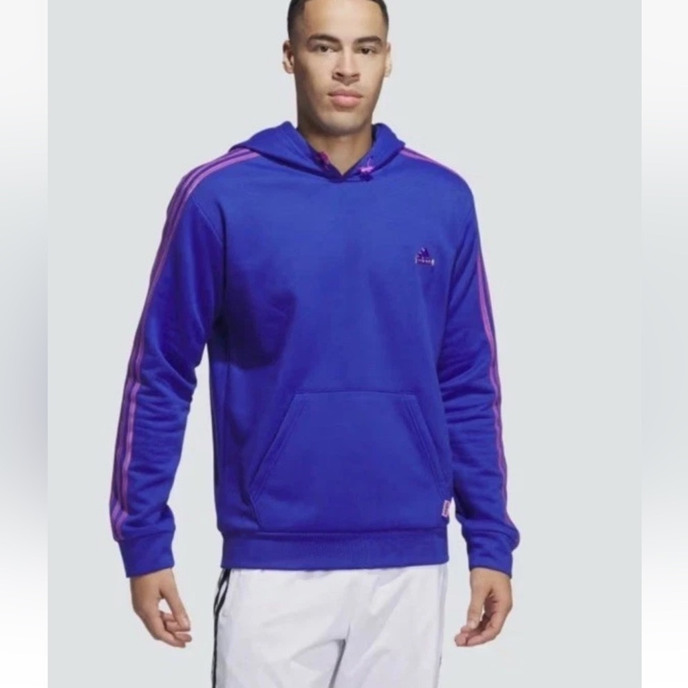Adidas Sun Hoodie JF6607 Semi Lucid Blue UPF Lightweight Pullover L